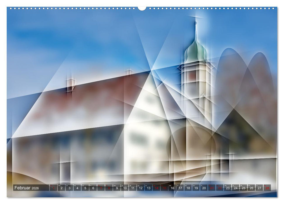 Digital - Kubistisch - Piktorial (CALVENDO Premium Wandkalender 2026)