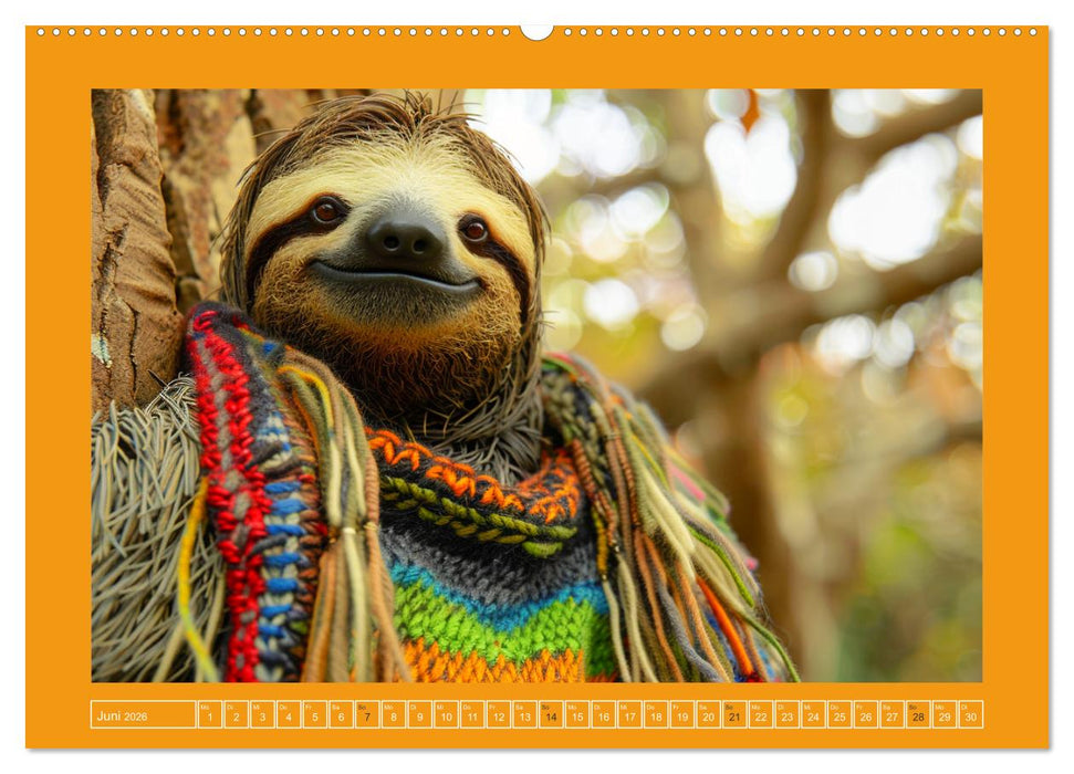 Supermodel Faultier. Professionelles Fotoshooting im Urwald (CALVENDO Premium Wandkalender 2026)