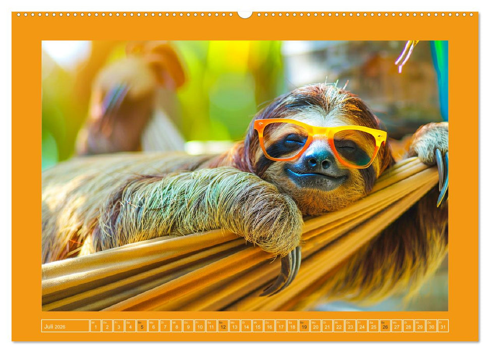 Supermodel Faultier. Professionelles Fotoshooting im Urwald (CALVENDO Premium Wandkalender 2026)