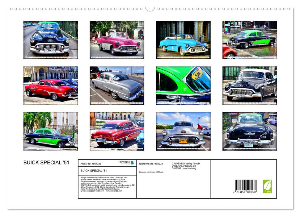 BUICK SPECIAL '51 (CALVENDO Premium Wandkalender 2026)