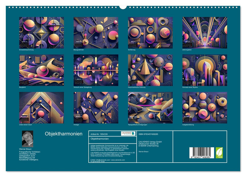 Objektharmonien (CALVENDO Premium Wandkalender 2026)