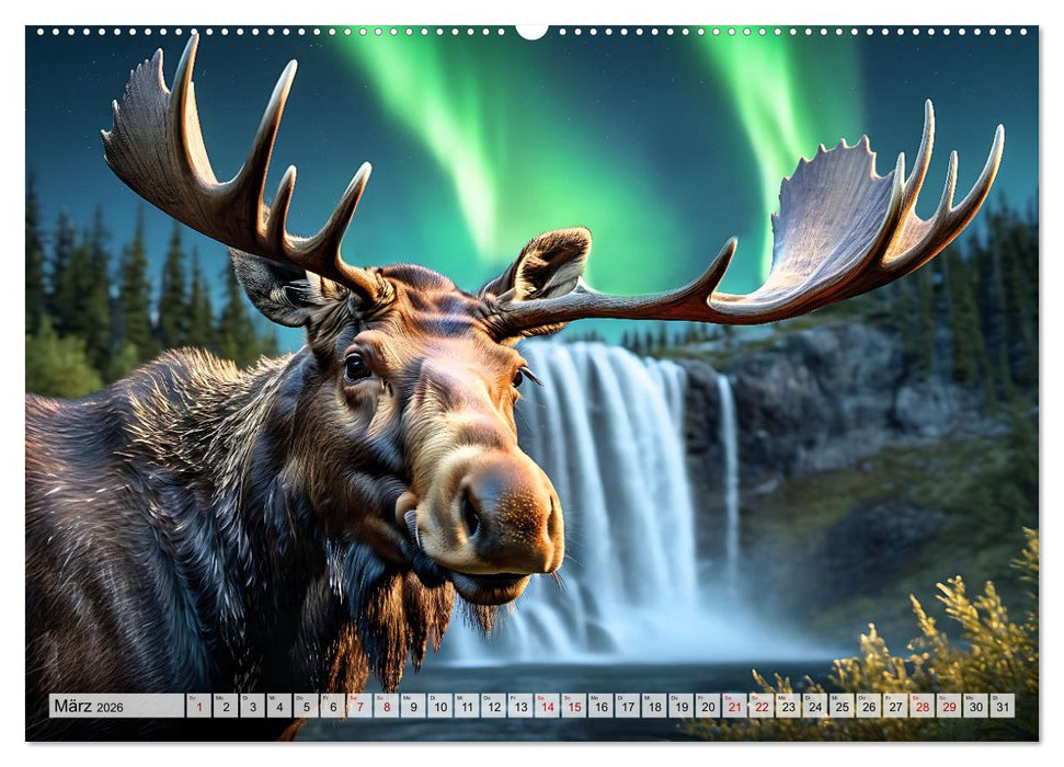 Im magischen Reich der Elche (CALVENDO Wandkalender 2026)
