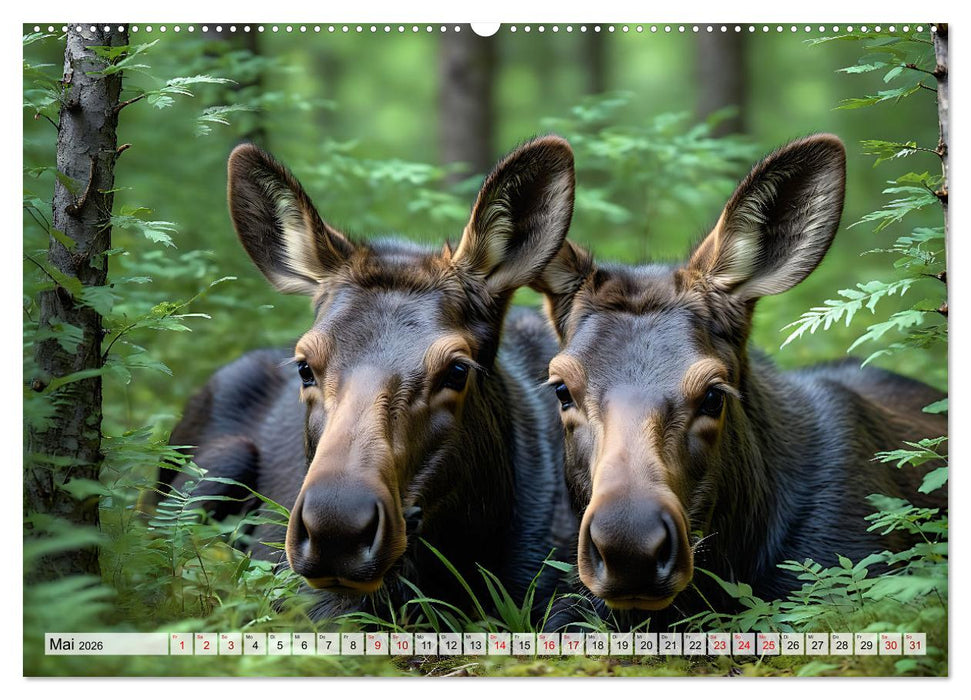 Im magischen Reich der Elche (CALVENDO Wandkalender 2026)