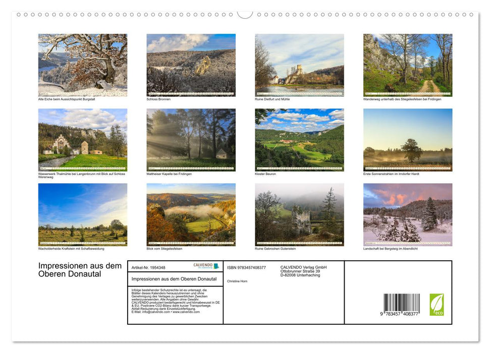 Impressionen aus dem Oberen Donautal (CALVENDO Premium Wandkalender 2026)