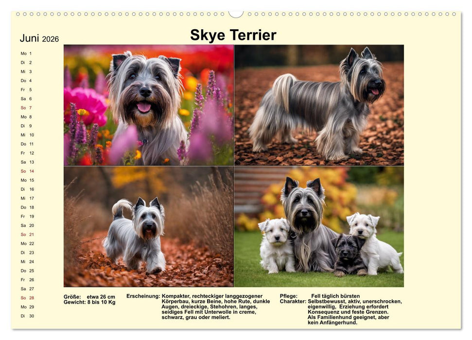 Terrier-Rassen im Portrait (CALVENDO Wandkalender 2026)
