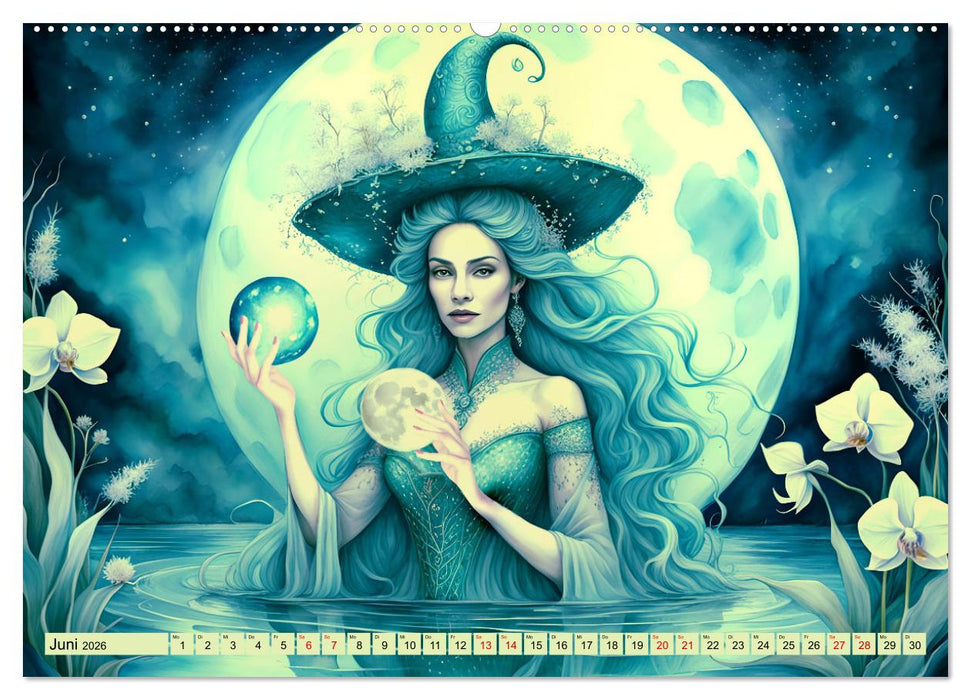 Naturzauberinnen im Mondschein (CALVENDO Wandkalender 2026)
