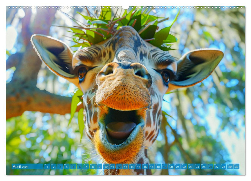 Witzige Tier-Selfies. Lustige Portraits aus der Tierwelt (CALVENDO Wandkalender 2026)