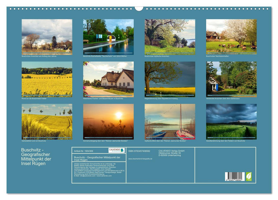 Buschvitz - Geografischer Mittelpunkt der Insel Rügen (CALVENDO Wandkalender 2026)