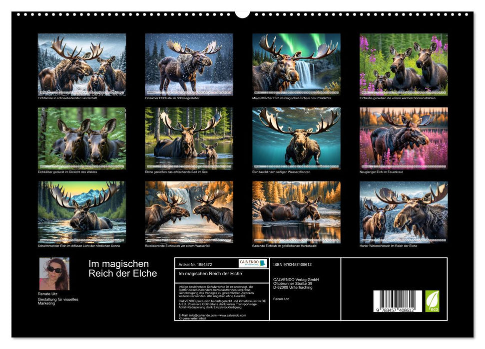 Im magischen Reich der Elche (CALVENDO Premium Wandkalender 2026)
