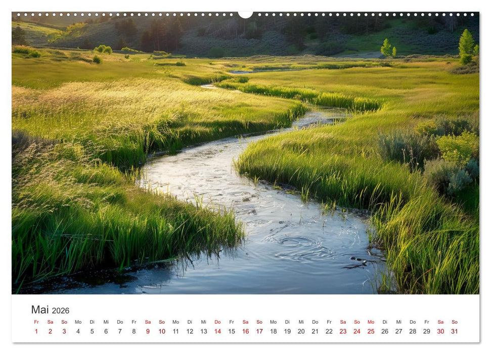 Quelle des Lebens - Wasser und Landschaft (CALVENDO Premium Wandkalender 2026)