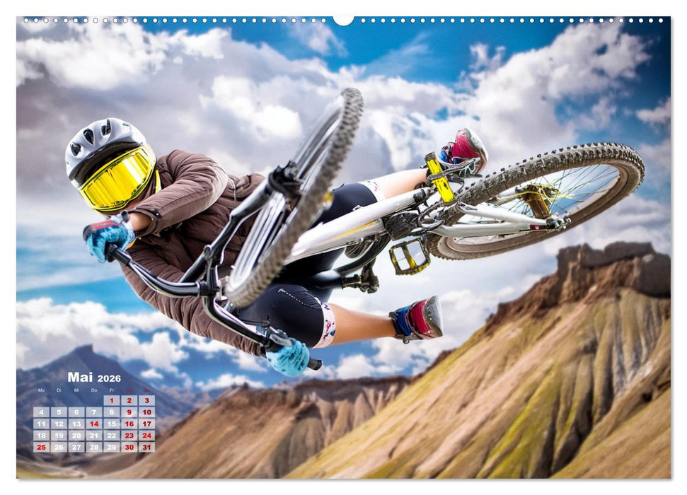 Abfahrtsrausch Downhill Aktion (CALVENDO Wandkalender 2026)