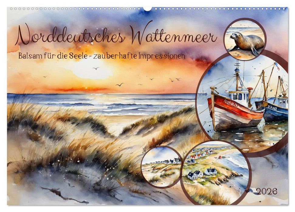 Norddeutsches Wattenmeer (CALVENDO Wandkalender 2026)