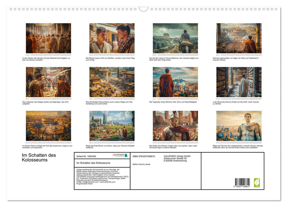 Im Schatten des Kolosseums (CALVENDO Wandkalender 2026)