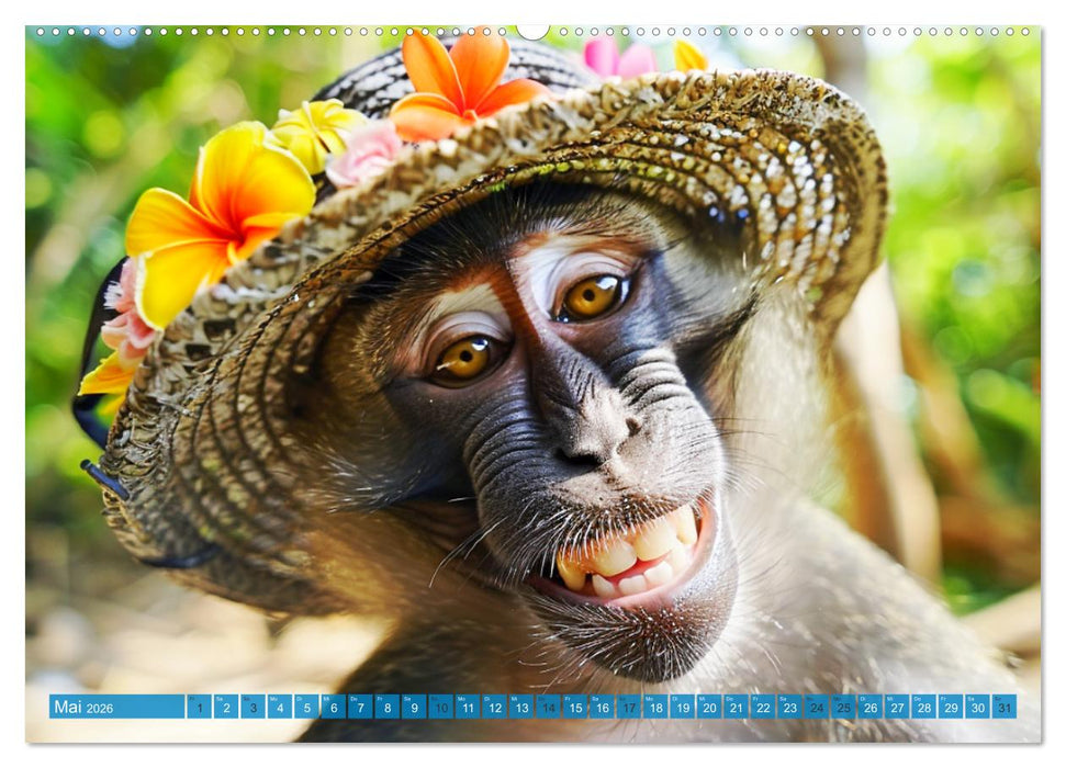 Witzige Tier-Selfies. Lustige Portraits aus der Tierwelt (CALVENDO Premium Wandkalender 2026)