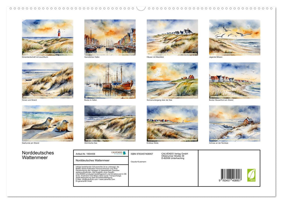 Norddeutsches Wattenmeer (CALVENDO Premium Wandkalender 2026)
