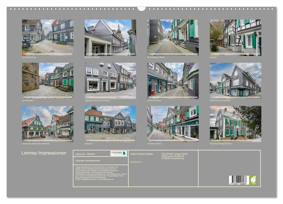 Lennep Impressionen (CALVENDO Wandkalender 2026)