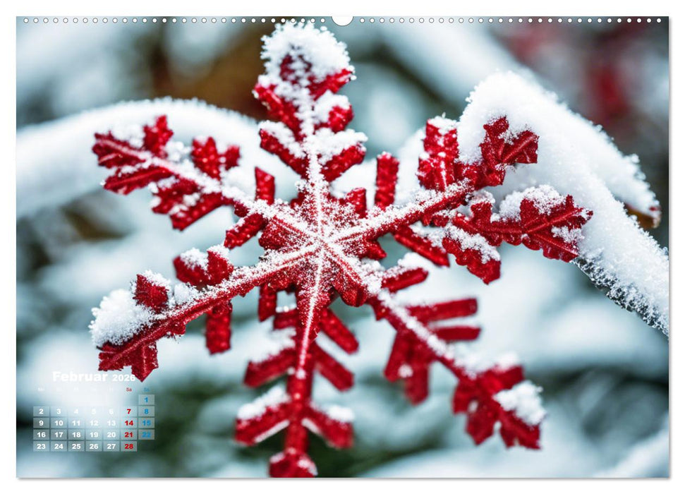 Schneekristalle und Eiszapfen Eisige Zeiten für alle Winterfans (CALVENDO Premium Wandkalender 2026)