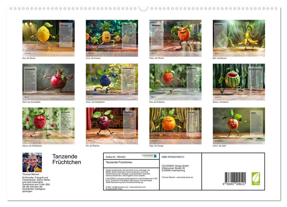 Tanzende Früchtchen (CALVENDO Premium Wandkalender 2026)