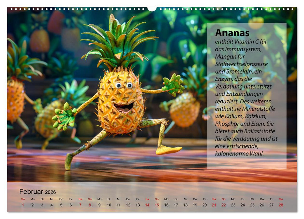 Tanzende Früchtchen (CALVENDO Premium Wandkalender 2026)