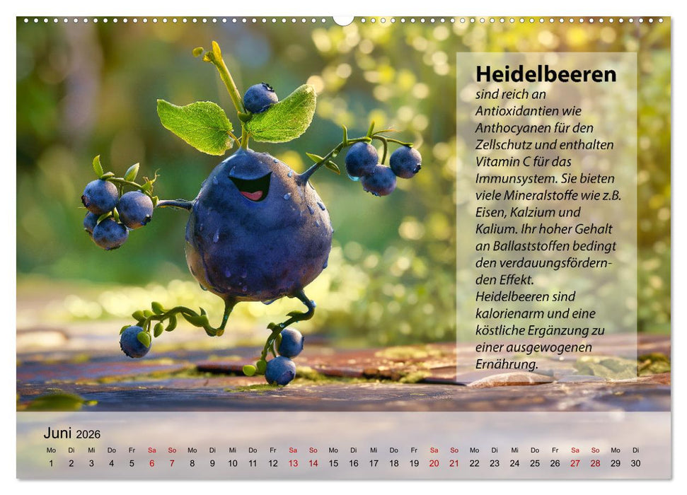 Tanzende Früchtchen (CALVENDO Premium Wandkalender 2026)