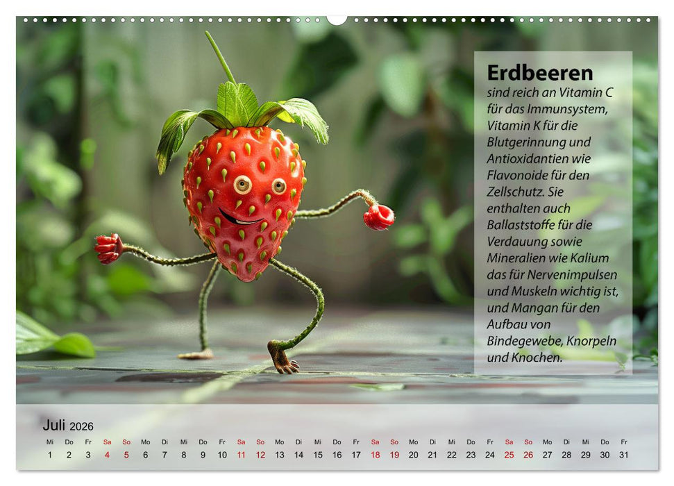 Tanzende Früchtchen (CALVENDO Premium Wandkalender 2026)