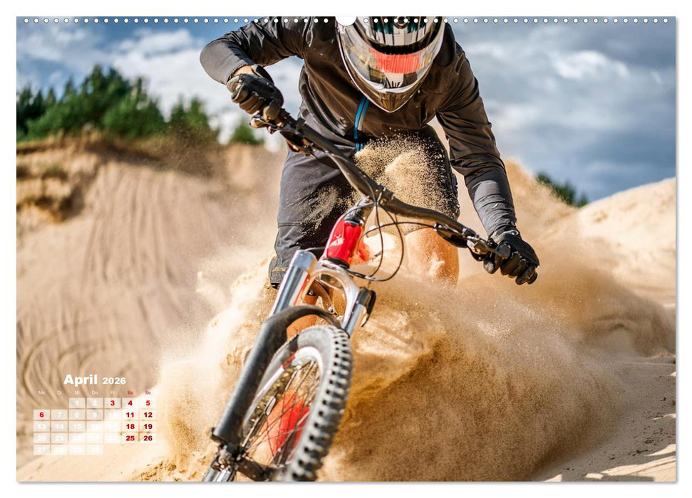 Abfahrtsrausch Downhill Aktion (CALVENDO Premium Wandkalender 2026)