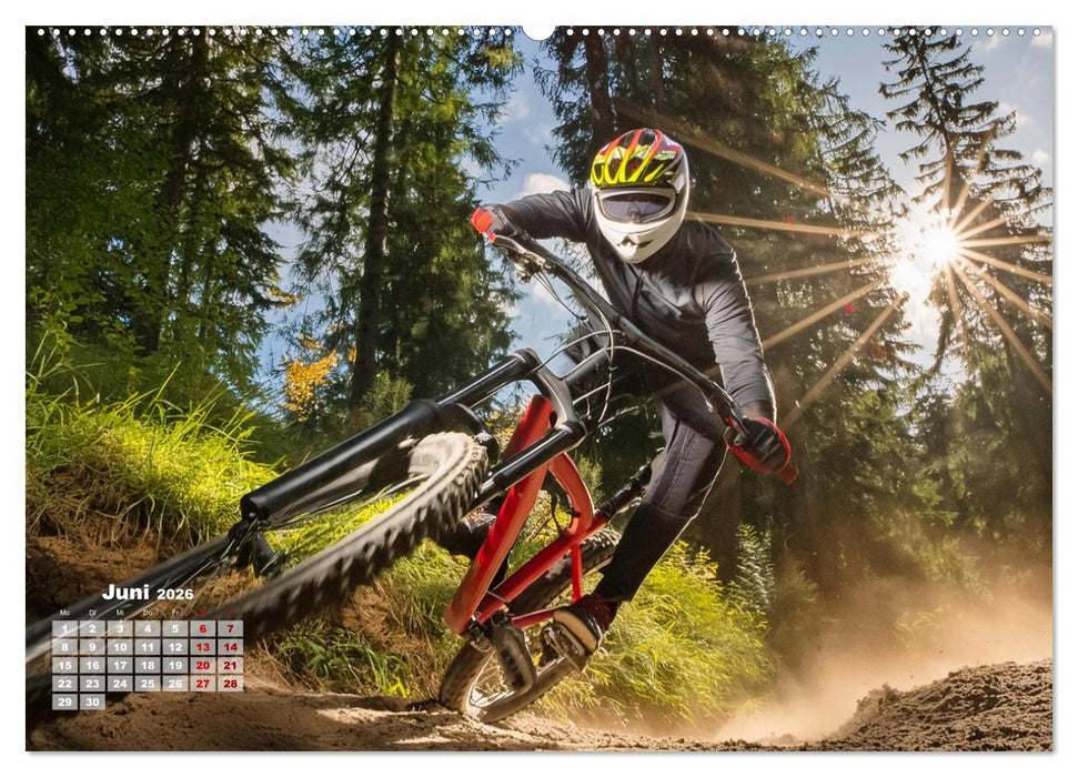 Abfahrtsrausch Downhill Aktion (CALVENDO Premium Wandkalender 2026)
