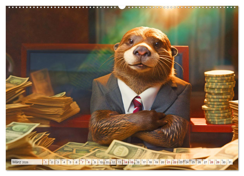 Fleißige Otter - Wer hätte nicht gerne einen niedlichen Otter auf der Arbeit (CALVENDO Wandkalender 2026)