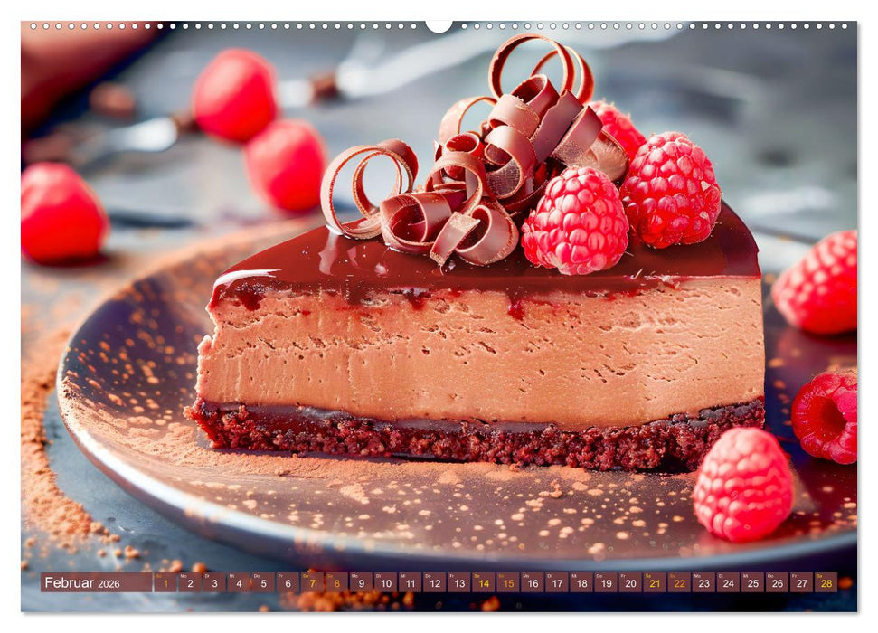 Alles Schokolade oder was?! - Heiße und kalte Gaumenfreuden aus Schokolade (CALVENDO Wandkalender 2026)