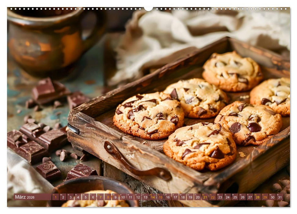 Alles Schokolade oder was?! - Heiße und kalte Gaumenfreuden aus Schokolade (CALVENDO Wandkalender 2026)
