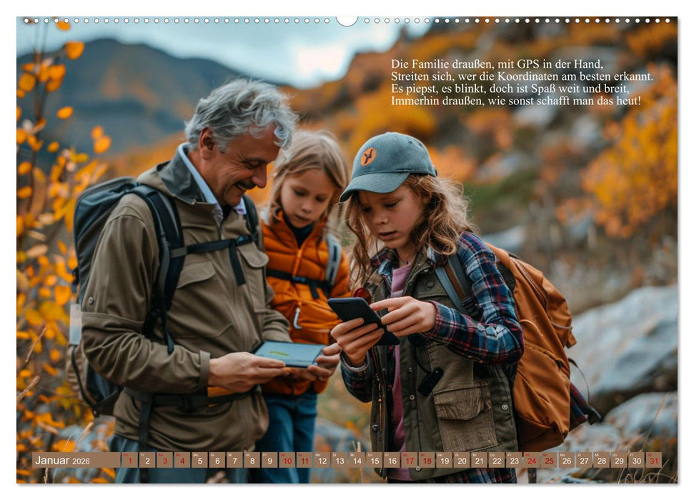 Geocaching Poesie (CALVENDO Wandkalender 2026)