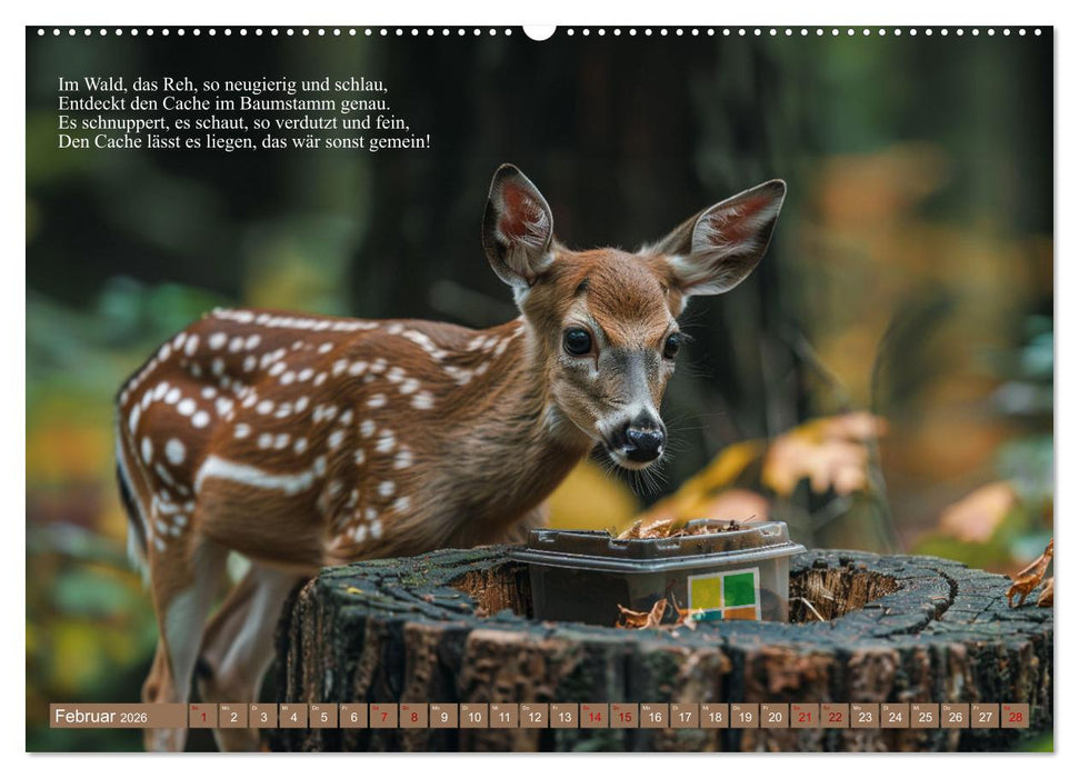 Geocaching Poesie (CALVENDO Wandkalender 2026)