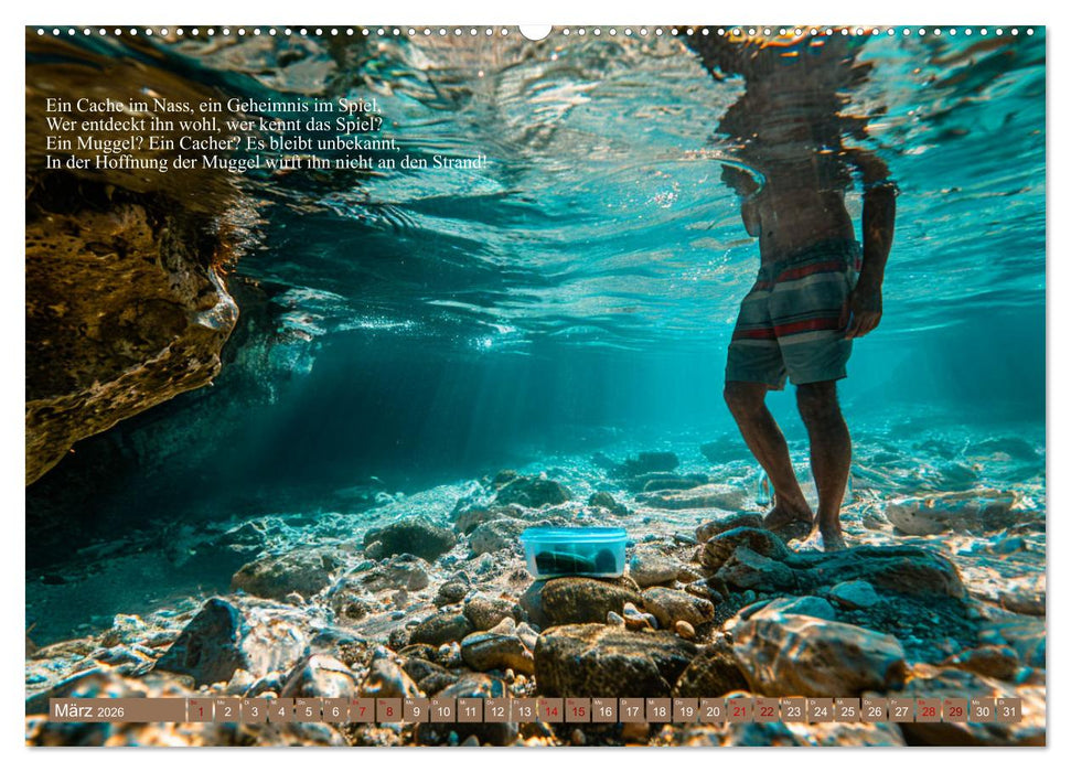 Geocaching Poesie (CALVENDO Wandkalender 2026)