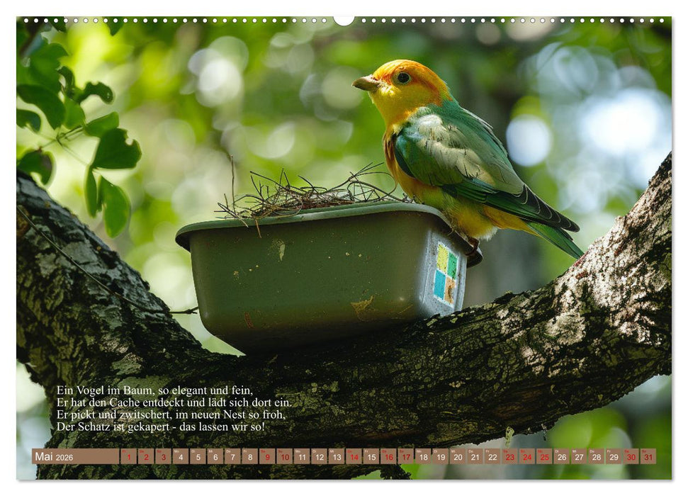 Geocaching Poesie (CALVENDO Wandkalender 2026)