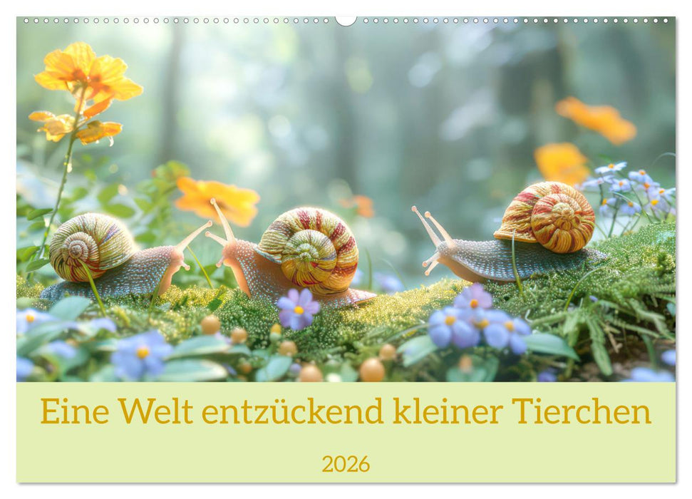 Eine Welt entzückend kleiner Tierchen (CALVENDO Wandkalender 2026)
