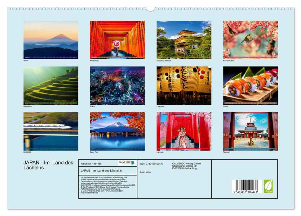 JAPAN - Im Land des Lächelns (CALVENDO Premium Wandkalender 2026)