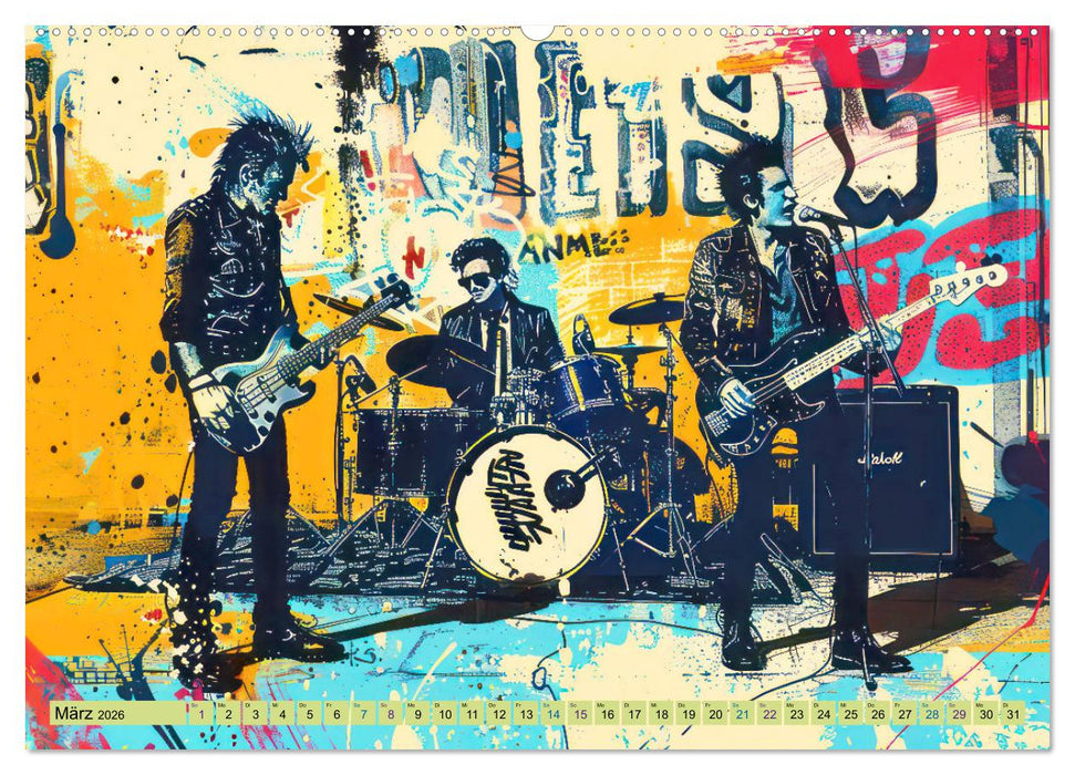 Musikanten im Pop-Art Stil (CALVENDO Wandkalender 2026)