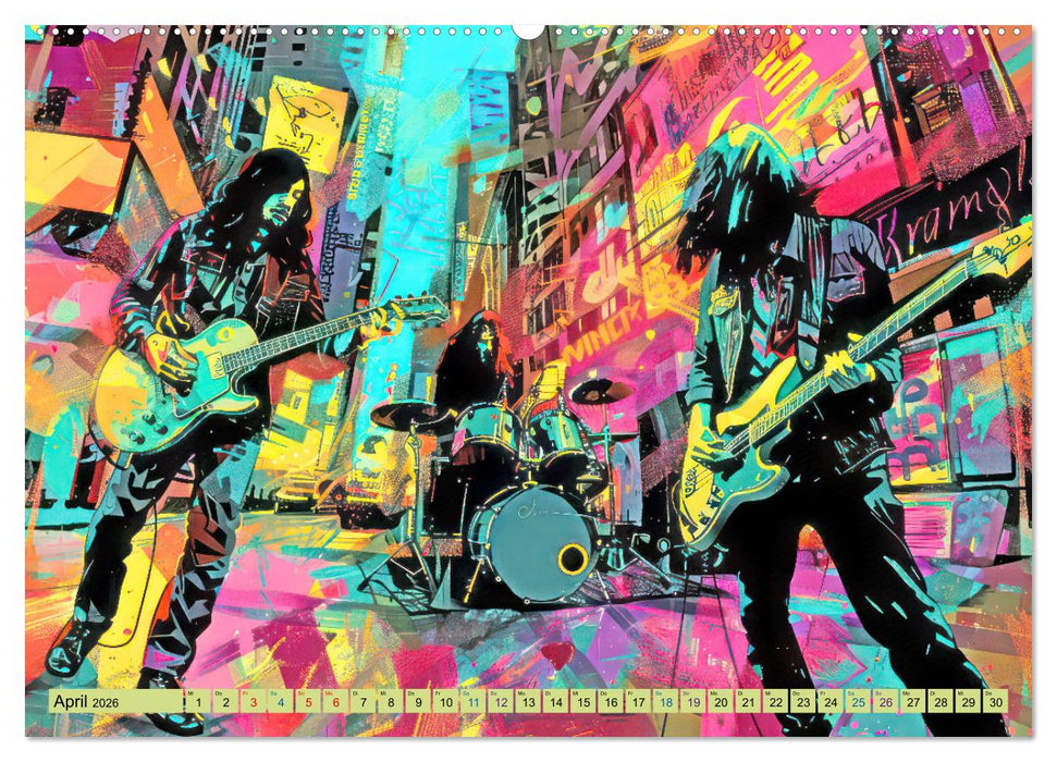 Musikanten im Pop-Art Stil (CALVENDO Wandkalender 2026)