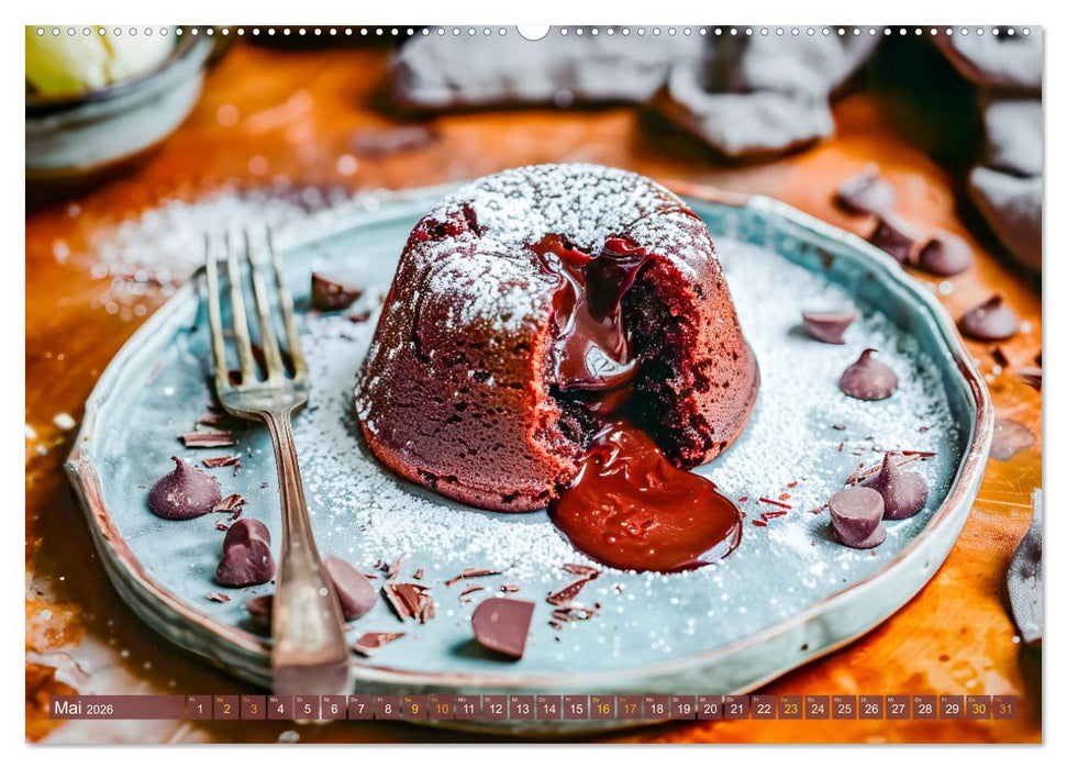 Alles Schokolade oder was?! - Heiße und kalte Gaumenfreuden aus Schokolade (CALVENDO Premium Wandkalender 2026)