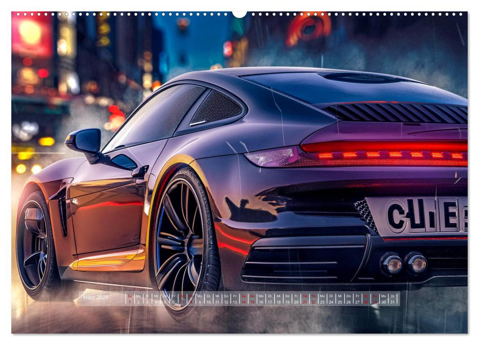 Fantasievolle Rennautos - Im Rausch der Geschwindigkeit (CALVENDO Wandkalender 2026)