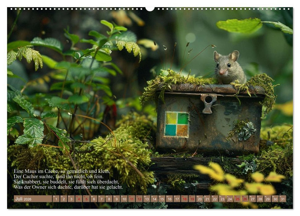 Geocaching Poesie (CALVENDO Premium Wandkalender 2026)