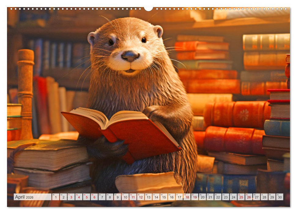 Fleißige Otter - Wer hätte nicht gerne einen niedlichen Otter auf der Arbeit (CALVENDO Premium Wandkalender 2026)