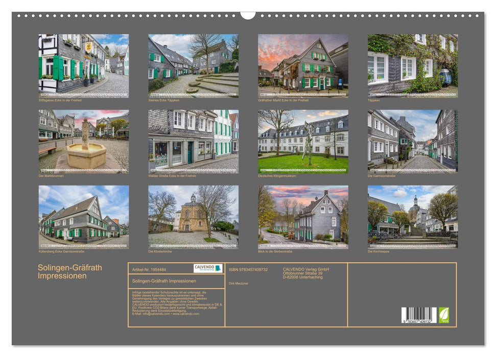 Solingen-Gräfrath Impressionen (CALVENDO Wandkalender 2026)