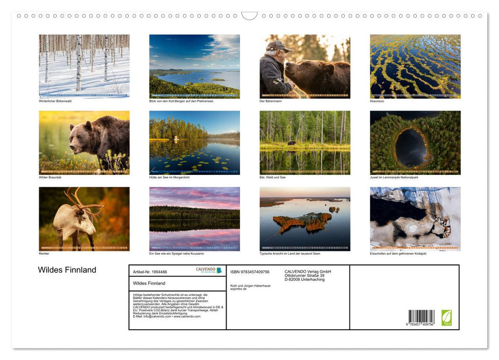Wildes Finnland (CALVENDO Wandkalender 2026)