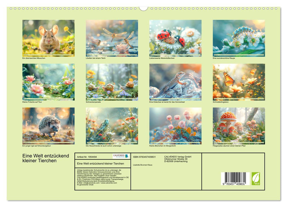 Eine Welt entzückend kleiner Tierchen (CALVENDO Premium Wandkalender 2026)