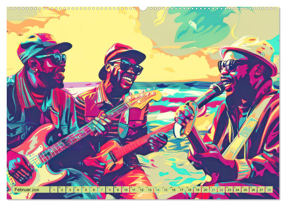 Musikanten im Pop-Art Stil (CALVENDO Premium Wandkalender 2026)