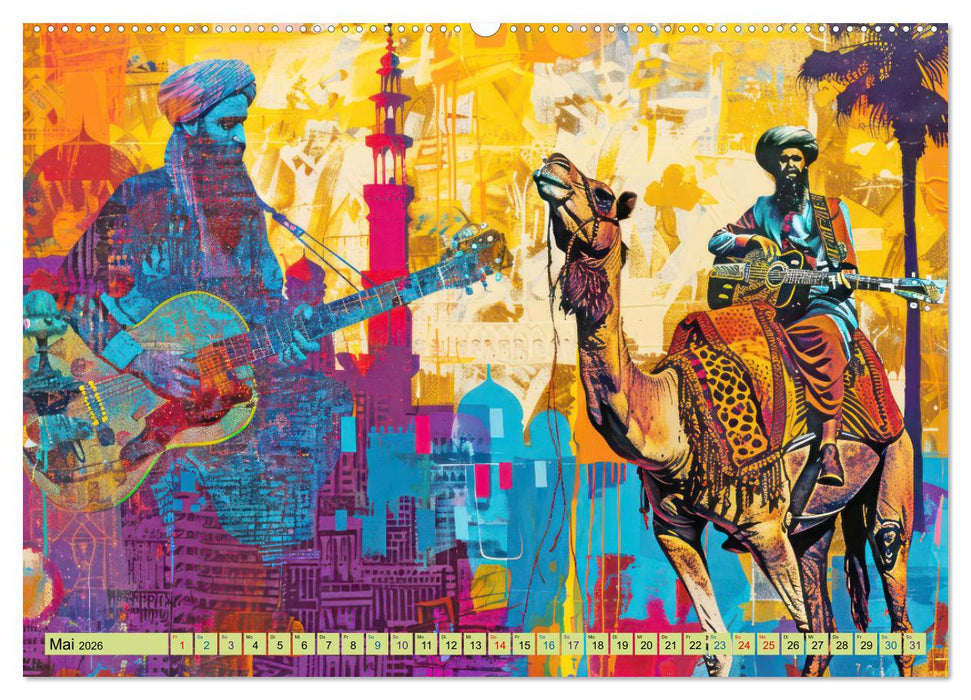 Musikanten im Pop-Art Stil (CALVENDO Premium Wandkalender 2026)