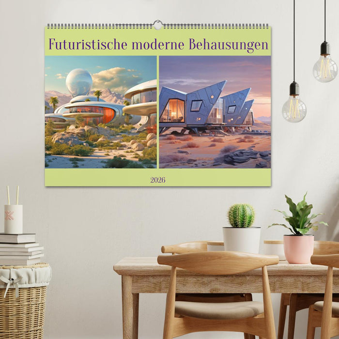 Futuristische moderne Behausungen (CALVENDO Wandkalender 2026)
