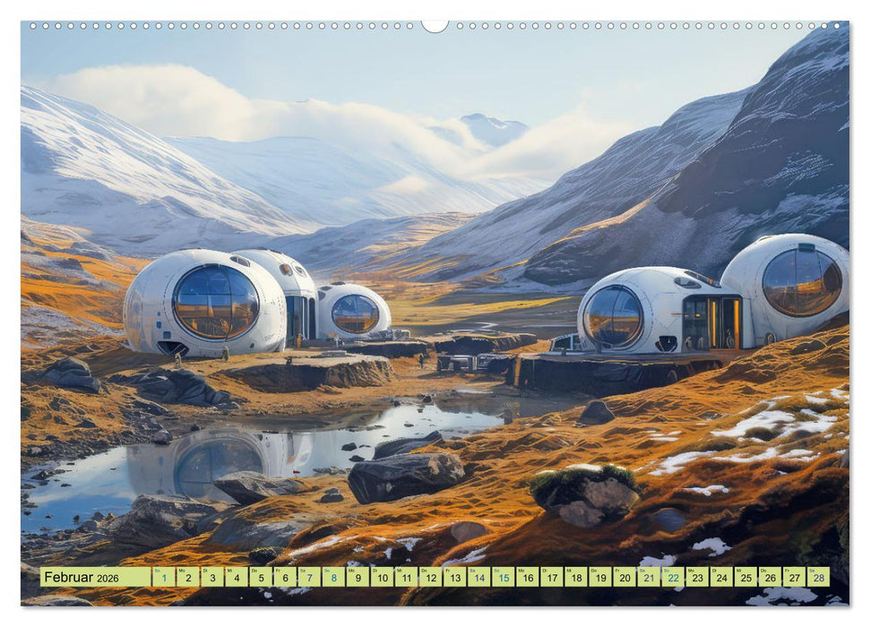 Futuristische moderne Behausungen (CALVENDO Wandkalender 2026)