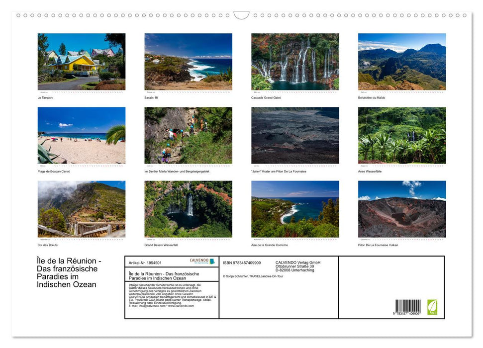 Île de la Réunion - Das französische Paradies im Indischen Ozean (CALVENDO Wandkalender 2026)